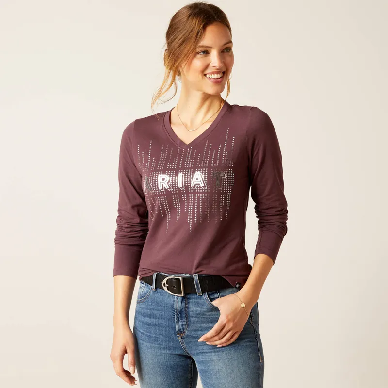 Ariat Women's Glitz Long Sleeve T-Shirt - Huckleberry